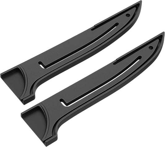 2 Pcs PP Safety Knife Cover Sleeves Plastic Kitchen Knife Sheath for 6" Boning Knives Blade Protector Universal Knives Guard for Kitchen (Black)