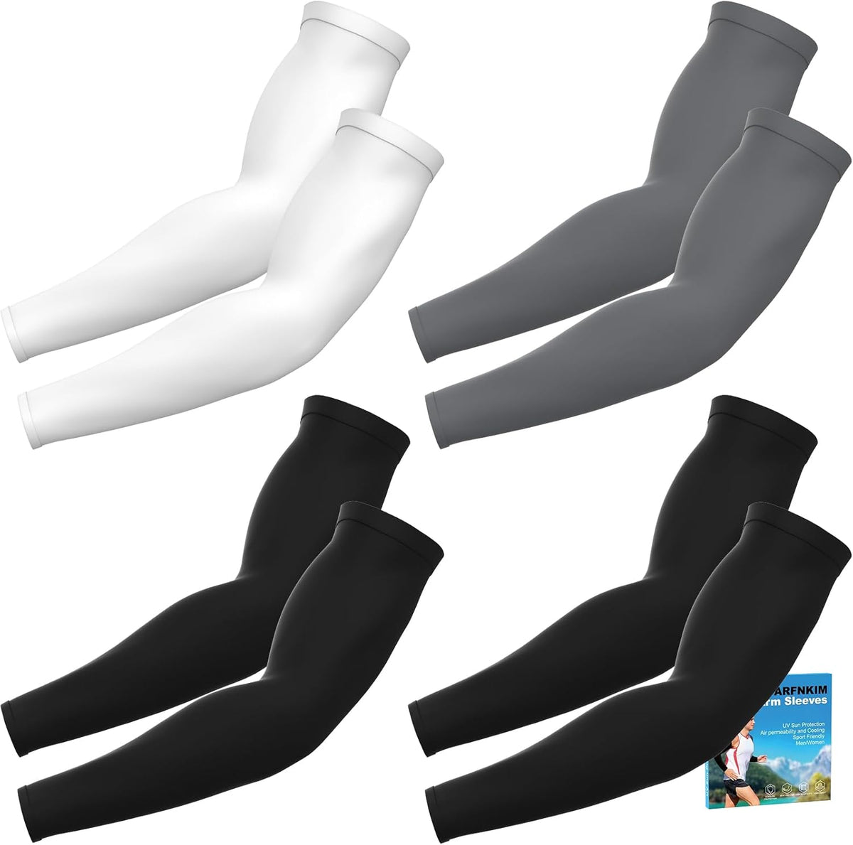 Arm Sleeves for Men Women, UV Sun Protection Compression Cooling Sun Sleeves Tattoo Cover - Volleyball Golf Baseball