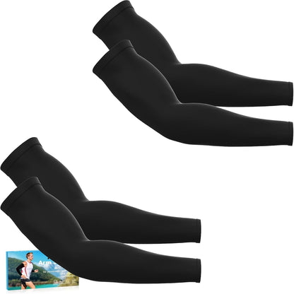 Arm Sleeves for Men Women, UV Sun Protection Compression Cooling Sun Sleeves Tattoo Cover - Volleyball Golf Baseball