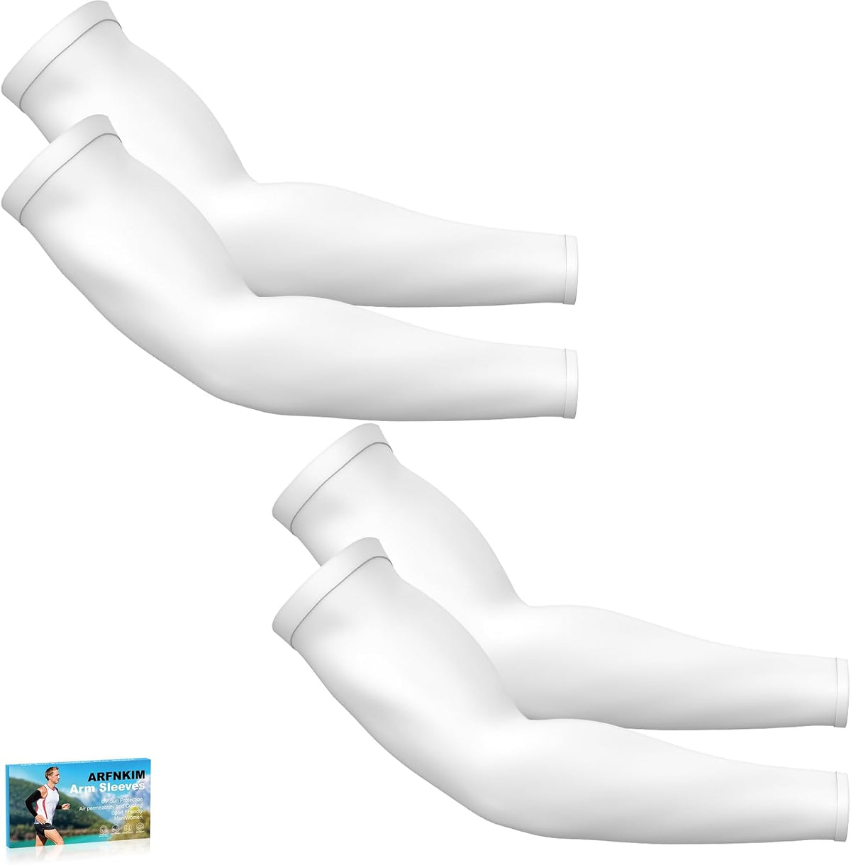 Arm Sleeves for Men Women, UV Sun Protection Compression Cooling Sun Sleeves Tattoo Cover - Volleyball Golf Baseball