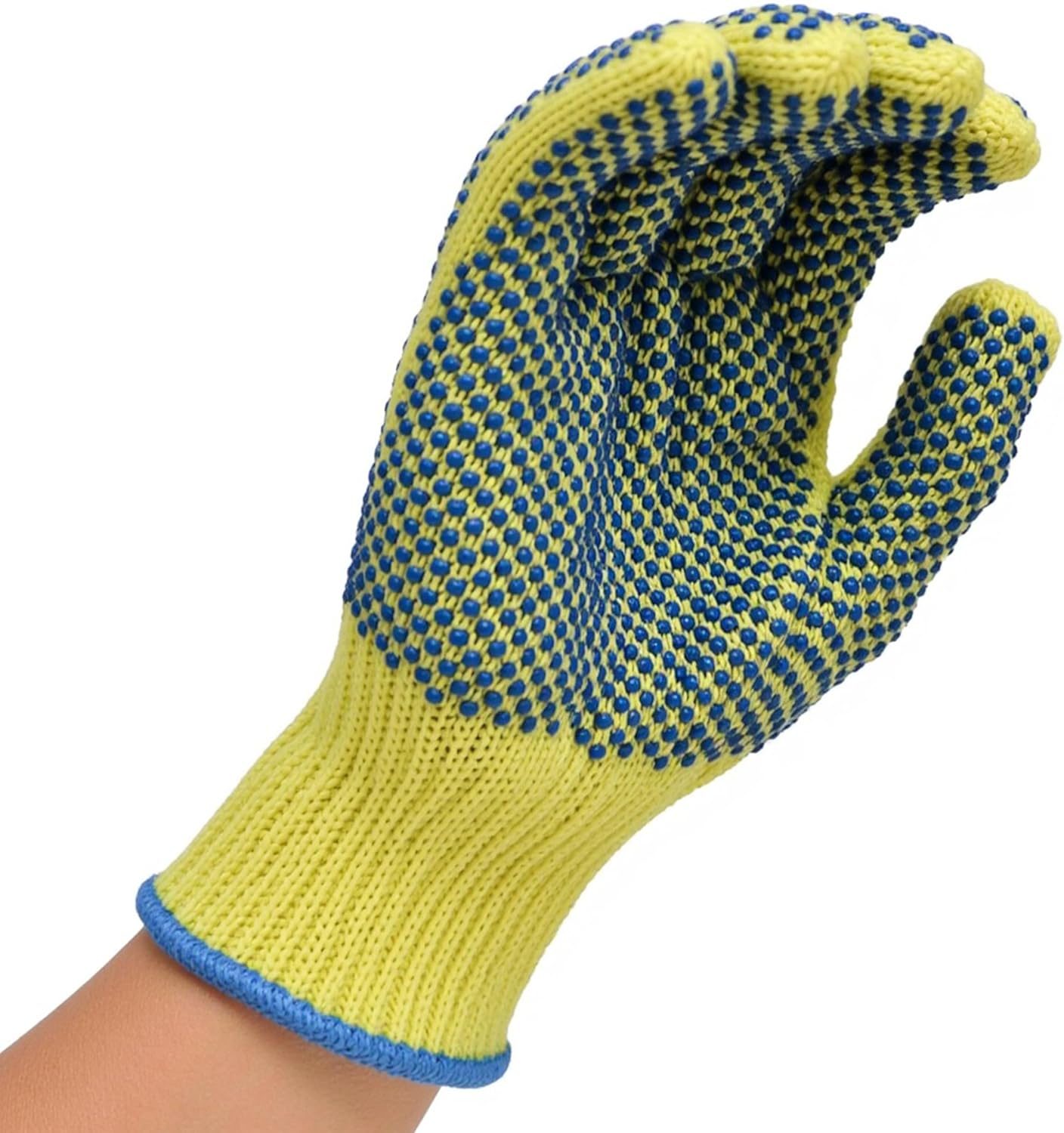 1670L Yellow Kevlar Knit Cut Resistant Work Gloves, Protective Gloves to Secure Hands From Scrapes, Cuts In Kitchen, Wood Carving, Carpentry & DEA