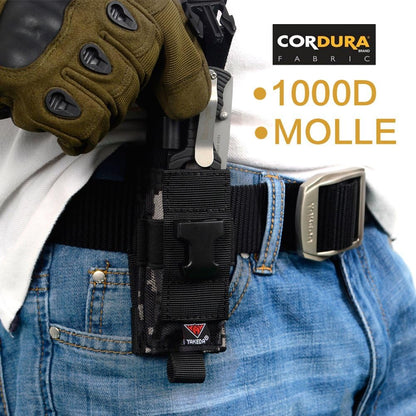 YAKEDA Multitool Pouch Sheath Folding Knife Sheath Pouch for Belt Molle Flashlight Mag Pouch