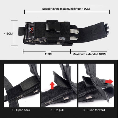 YAKEDA Multitool Pouch Sheath Folding Knife Sheath Pouch for Belt Molle Flashlight Mag Pouch