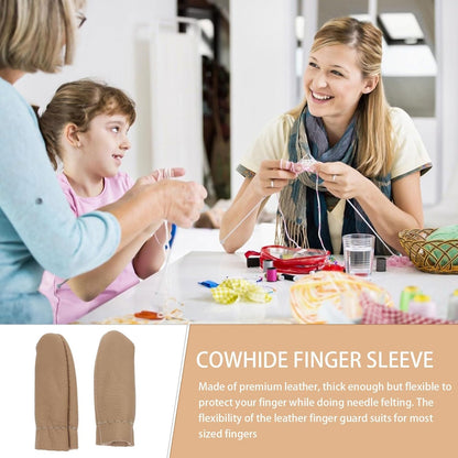 Felt Thimble Finger Covers 20Pcs Leathercraft Finger Cots for Sewing Protection Anti-Slip Thumb Guards for Crafts and Leatherwork 2.4X1.2 Inch Reusable