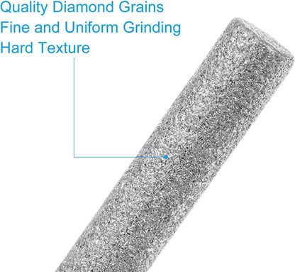 30 Pcs Diamond Chainsaw Sharpener 3 Sizes High Hardness Sharpening Stone Polishing Chainsaw Sharpening Kit Grinding File Tool, Silver(5/32", 3/16", 7/32")