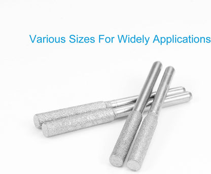 30 Pcs Diamond Chainsaw Sharpener 3 Sizes High Hardness Sharpening Stone Polishing Chainsaw Sharpening Kit Grinding File Tool, Silver(5/32", 3/16", 7/32")