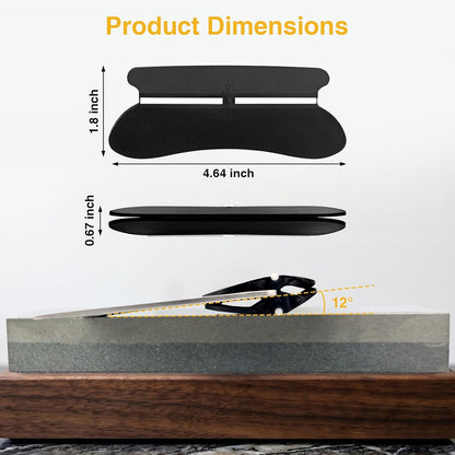 Knife Sharpening Angle Guide for Whetstone, 2 Pack 15° Knife Angle Guide with Ceramic Glide, Non-Slip Blade Guide for Sharpening Stone, Kitchen Knife Sharpener Angle Guide Tool