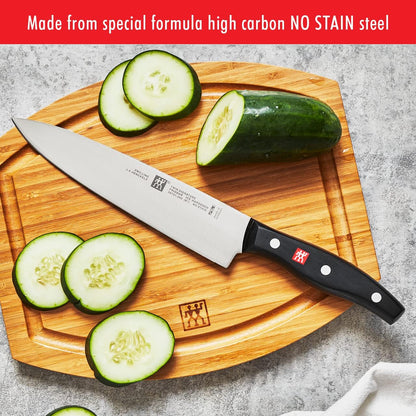 Twin Signature 11-Pc Knife Set, Friodur Ice-Hardened Blades | Made in Company-Owned German Factory with Special Formula Steel. Dishwasher Safe, Comfortable Grip for Effortless Meal Prep.