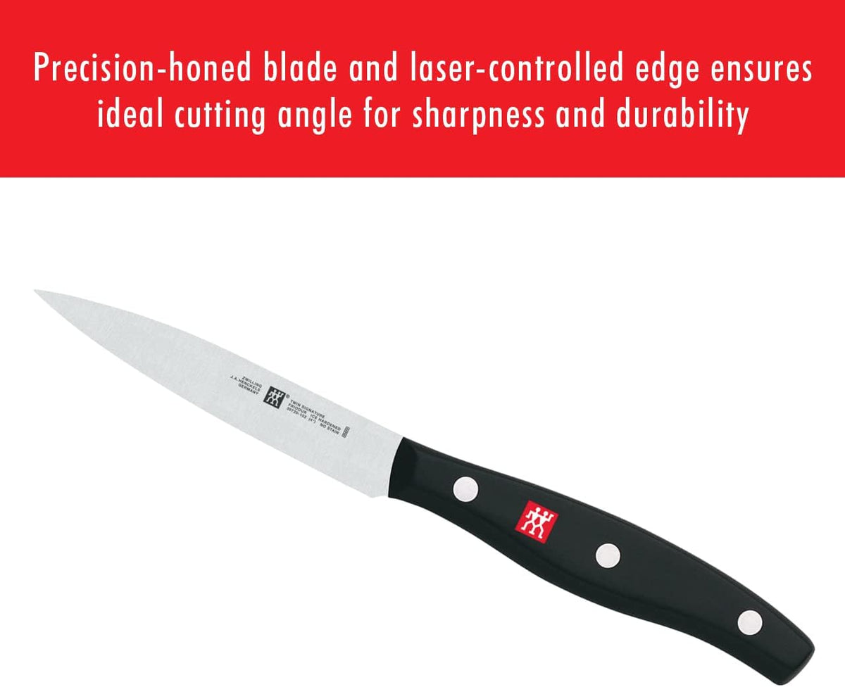 Twin Signature 11-Pc Knife Set, Friodur Ice-Hardened Blades | Made in Company-Owned German Factory with Special Formula Steel. Dishwasher Safe, Comfortable Grip for Effortless Meal Prep.