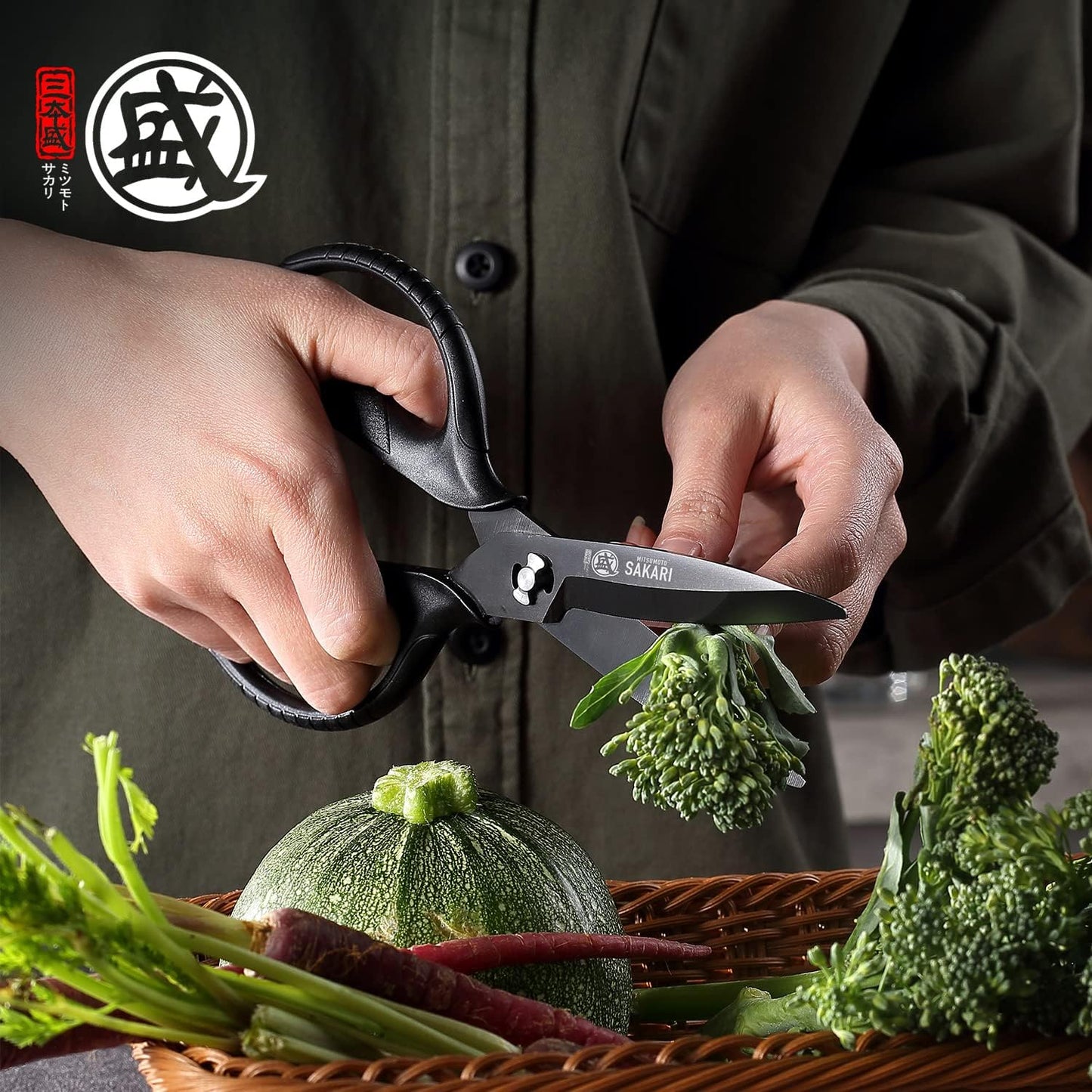 Detachable Poultry Shears, Kitchen Scissors | Titanium-Plated Serrated Blades, Poultry Joints and Meat Prep, Seafood and Herb Cutting, Non-Slip Handle