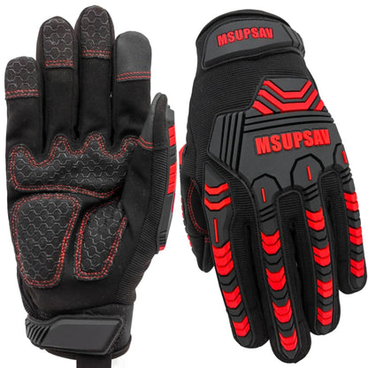Anti-vibration Mechanic Work Gloves Men,Extra Large,Blue+Black | Multi-purpose,Heavy Duty,TPR Impact Protection,Gift,Safety,Working