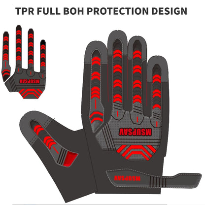Anti-vibration Mechanic Work Gloves Men,Extra Large,Blue+Black | Multi-purpose,Heavy Duty,TPR Impact Protection,Gift,Safety,Working