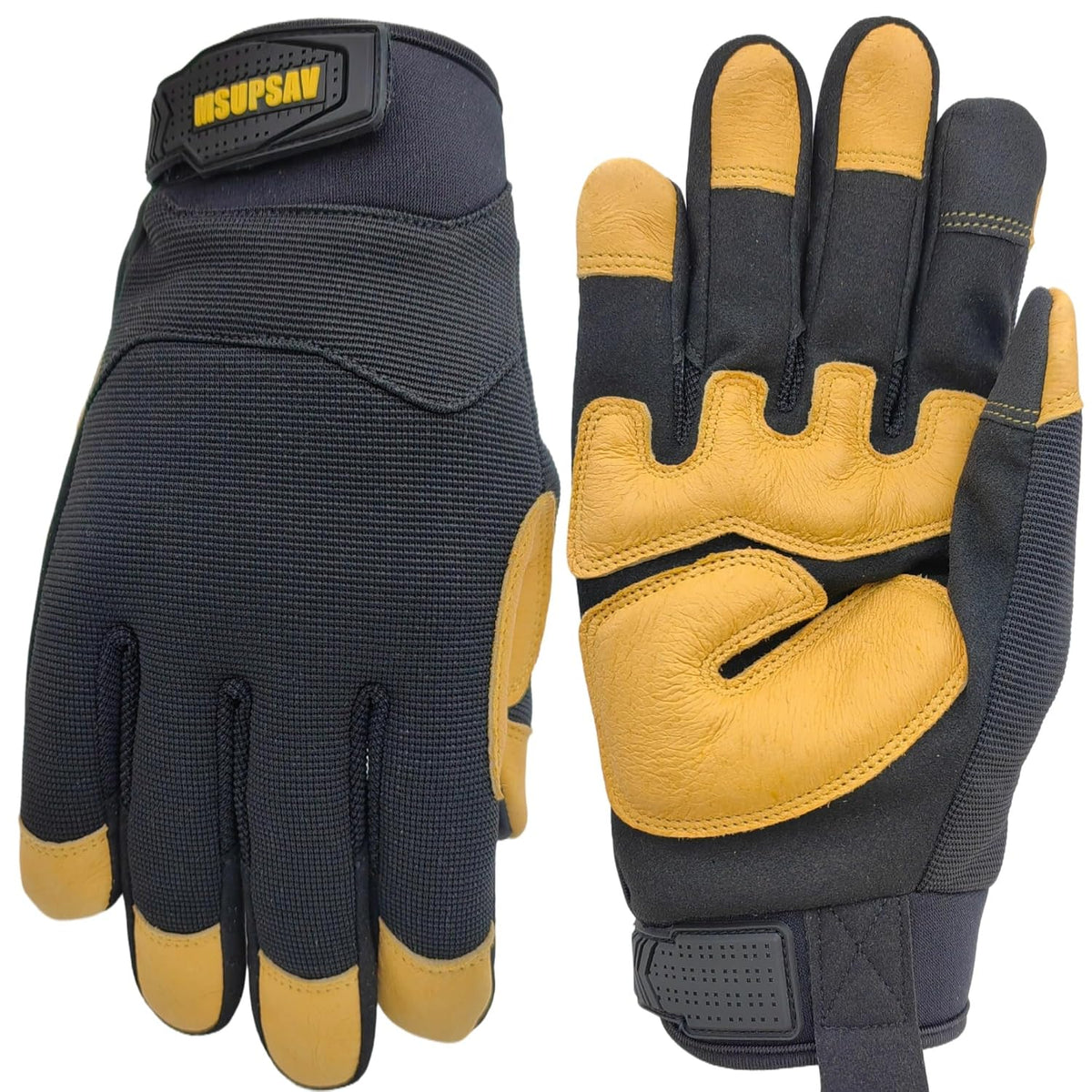 Anti-vibration Mechanic Work Gloves Men,Extra Large,Blue+Black | Multi-purpose,Heavy Duty,TPR Impact Protection,Gift,Safety,Working