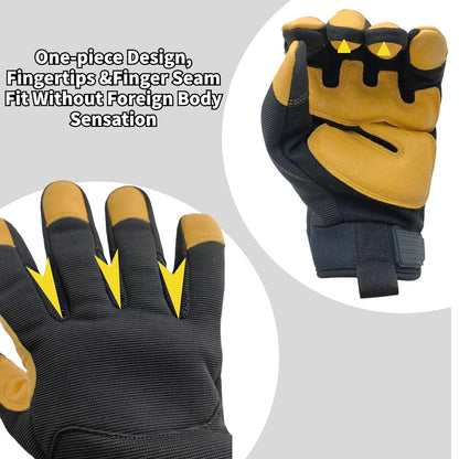 Anti-vibration Mechanic Work Gloves Men,Extra Large,Blue+Black | Multi-purpose,Heavy Duty,TPR Impact Protection,Gift,Safety,Working