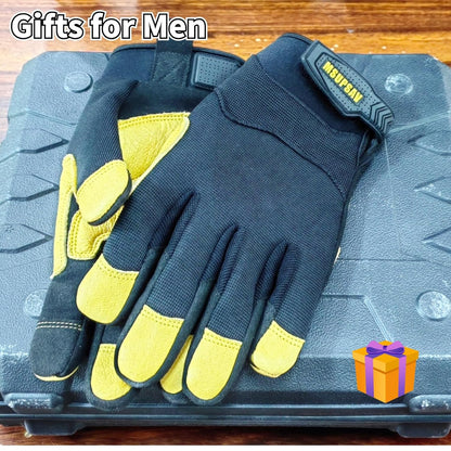 Anti-vibration Mechanic Work Gloves Men,Extra Large,Blue+Black | Multi-purpose,Heavy Duty,TPR Impact Protection,Gift,Safety,Working