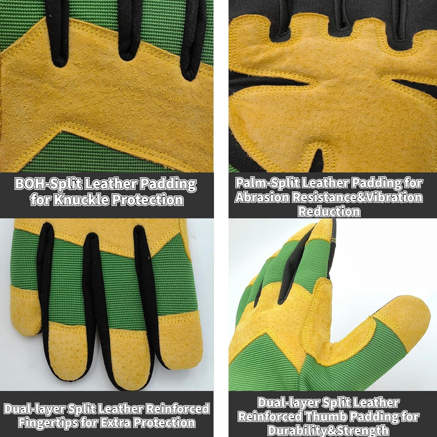 Anti-vibration Mechanic Work Gloves Men,Extra Large,Blue+Black | Multi-purpose,Heavy Duty,TPR Impact Protection,Gift,Safety,Working
