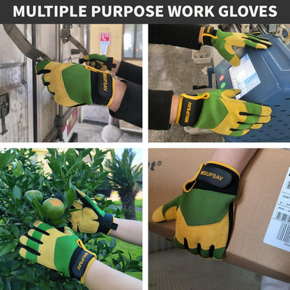 Anti-vibration Mechanic Work Gloves Men,Extra Large,Blue+Black | Multi-purpose,Heavy Duty,TPR Impact Protection,Gift,Safety,Working