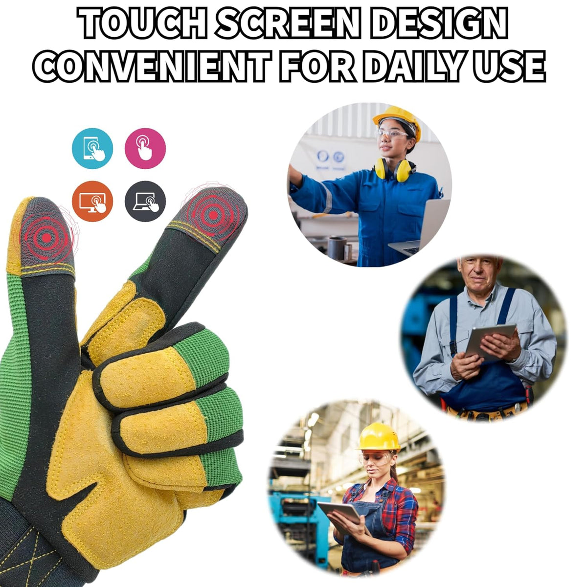 Anti-vibration Mechanic Work Gloves Men,Extra Large,Blue+Black | Multi-purpose,Heavy Duty,TPR Impact Protection,Gift,Safety,Working