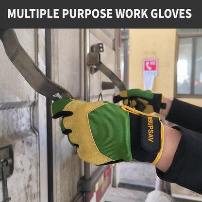 Anti-vibration Mechanic Work Gloves Men,Extra Large,Blue+Black | Multi-purpose,Heavy Duty,TPR Impact Protection,Gift,Safety,Working
