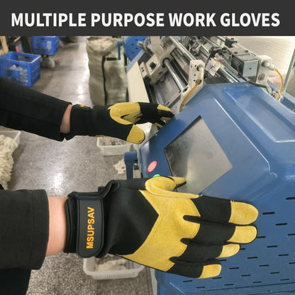 Anti-vibration Mechanic Work Gloves Men,Extra Large,Blue+Black | Multi-purpose,Heavy Duty,TPR Impact Protection,Gift,Safety,Working