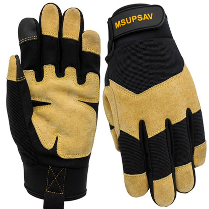 Anti-vibration Mechanic Work Gloves Men,Extra Large,Blue+Black | Multi-purpose,Heavy Duty,TPR Impact Protection,Gift,Safety,Working