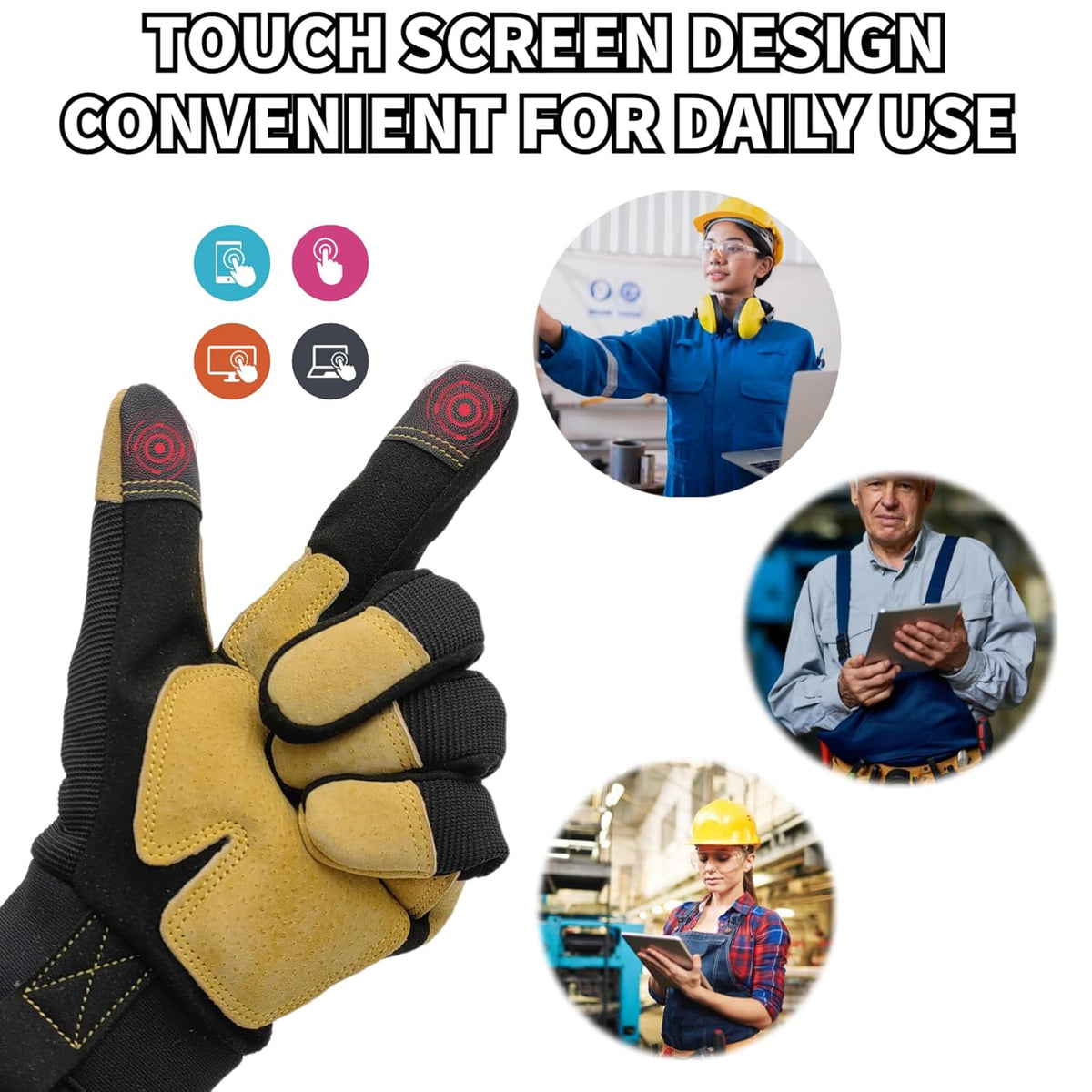 Anti-vibration Mechanic Work Gloves Men,Extra Large,Blue+Black | Multi-purpose,Heavy Duty,TPR Impact Protection,Gift,Safety,Working