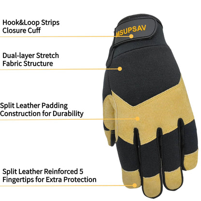 Anti-vibration Mechanic Work Gloves Men,Extra Large,Blue+Black | Multi-purpose,Heavy Duty,TPR Impact Protection,Gift,Safety,Working