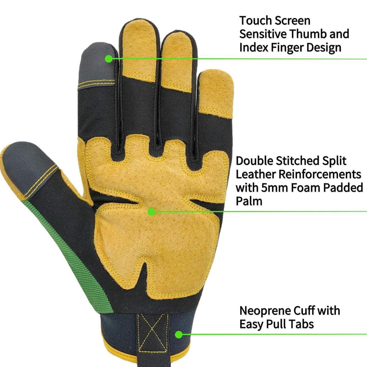 Anti-vibration Mechanic Work Gloves Men,Extra Large,Blue+Black | Multi-purpose,Heavy Duty,TPR Impact Protection,Gift,Safety,Working