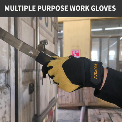 Anti-vibration Mechanic Work Gloves Men,Extra Large,Blue+Black | Multi-purpose,Heavy Duty,TPR Impact Protection,Gift,Safety,Working