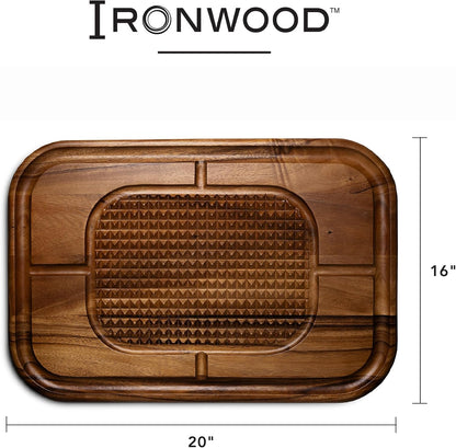 Gansevoort Large Carving Board 16" x 24" Acacia Wood Cutting Board