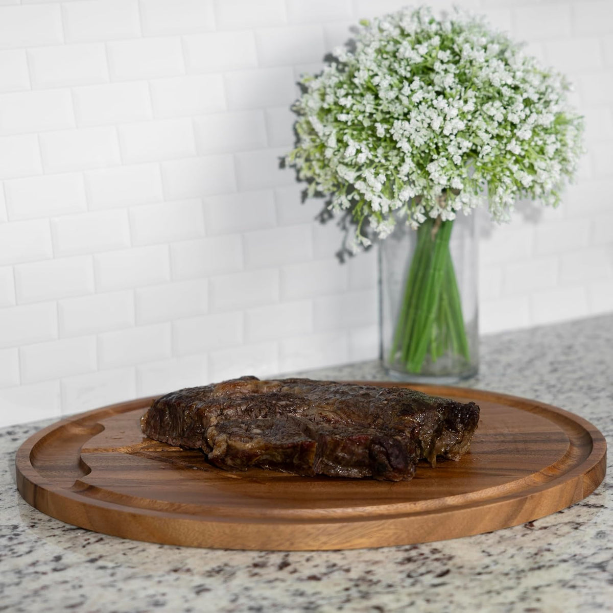 Gansevoort Large Carving Board 16" x 24" Acacia Wood Cutting Board