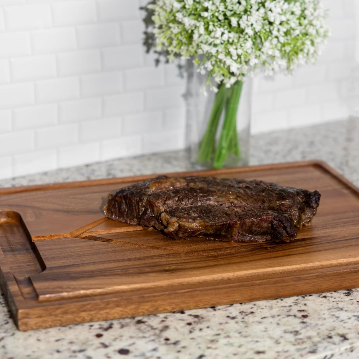 Gansevoort Large Carving Board 16" x 24" Acacia Wood Cutting Board