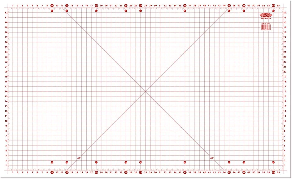 USA Cutting Mat with grid (38233), 59 inch by 36 inch, for Home Hobby Table