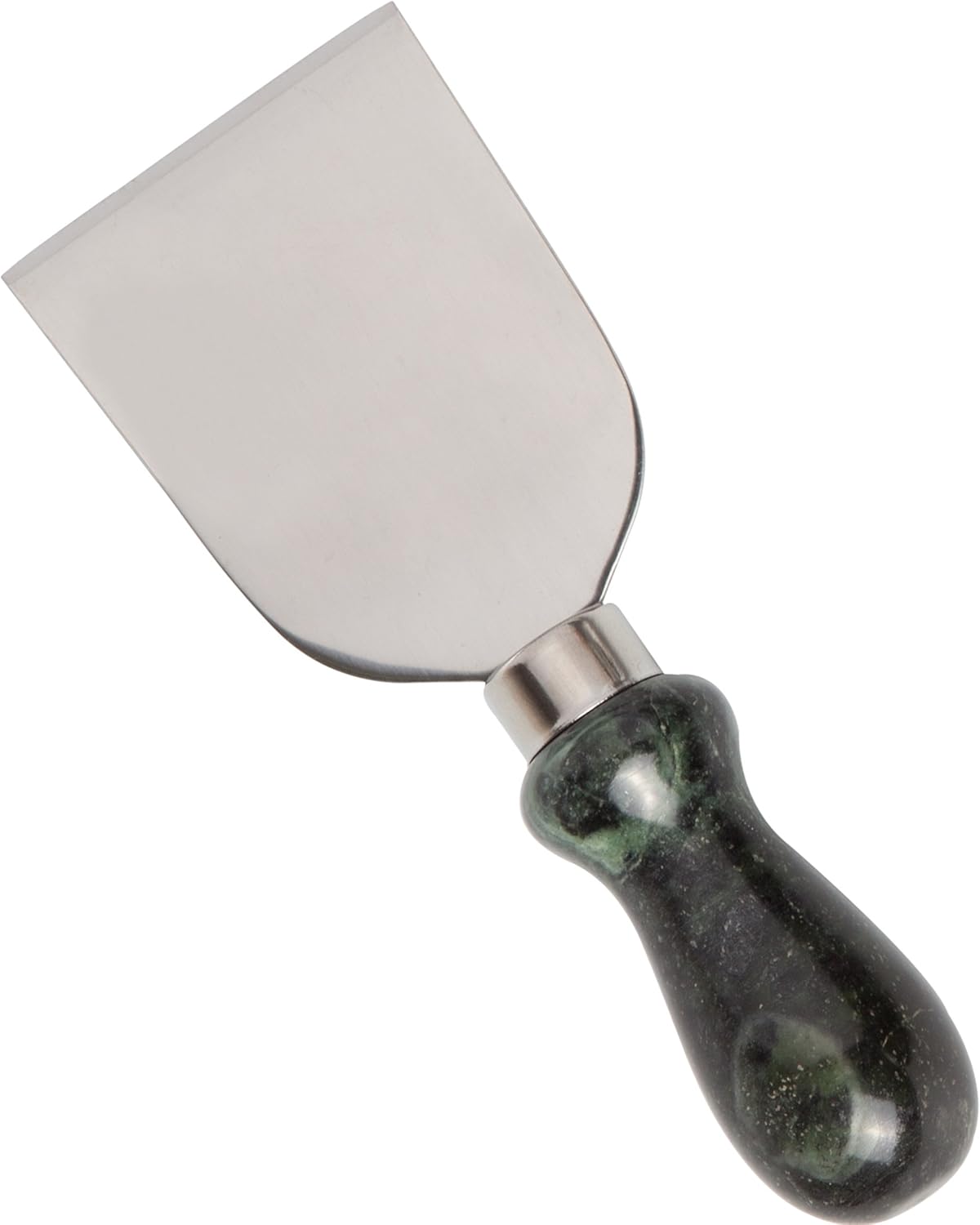 Natural Green Marble Handle Cheese Knife Set, 4 Pieces | Multipurpose, Includes Pronged Knife, Hard Cheese Knife, 2" W x 5.3" L