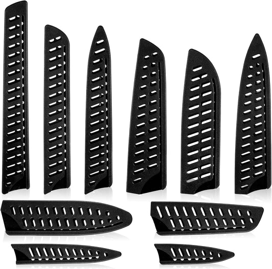 10 Pcs Universal Paring Knife Sheath Set Plastic Safety Knife Cover Sleeves Knives Edge Guard Blade Protector for 8" 7" 6" 5" 3.5" Chef Utility Paring Bread Knives