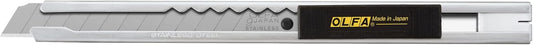 9mm Stainless Steel Utility Knife (SVR-1) - Retractable, Auto-Lock | 9mm snap-off blade, stainless steel body, auto-lock - Cardboard and packaging cutting - Warehouse and Industrial