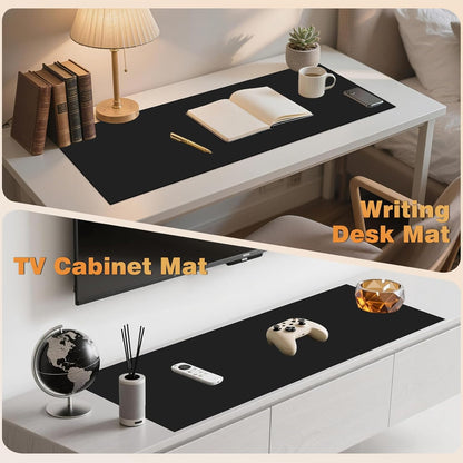 49.2" x 15.7" Large Silicone Mat for Kitchen Counter Protector, Cuttable | Silicon Countertop Protector Mat Heat Resistant Mats for Countertop, Cut to Fit Placemat Ship Roll , Black