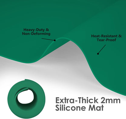 49.2" x 15.7" Large Silicone Mat for Kitchen Counter Protector, Cuttable | Silicon Countertop Protector Mat Heat Resistant Mats for Countertop, Cut to Fit Placemat Ship Roll , Black