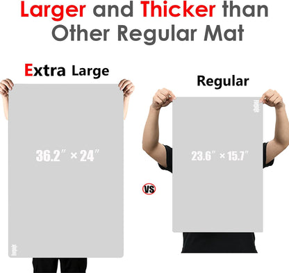49.2" x 15.7" Large Silicone Mat for Kitchen Counter Protector, Cuttable | Silicon Countertop Protector Mat Heat Resistant Mats for Countertop, Cut to Fit Placemat Ship Roll , Black