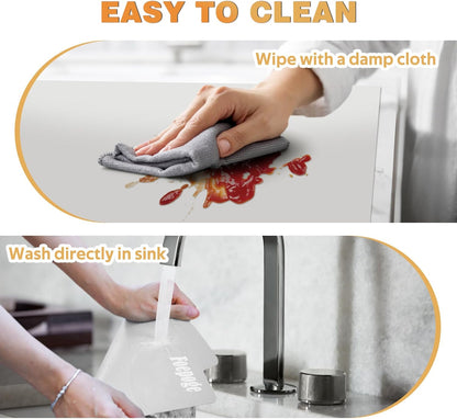49.2" x 15.7" Large Silicone Mat for Kitchen Counter Protector, Cuttable | Silicon Countertop Protector Mat Heat Resistant Mats for Countertop, Cut to Fit Placemat Ship Roll , Black