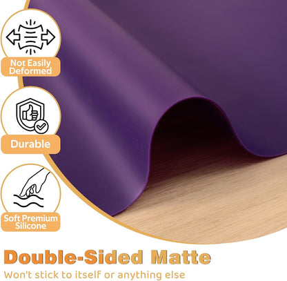 49.2" x 15.7" Large Silicone Mat for Kitchen Counter Protector, Cuttable | Silicon Countertop Protector Mat Heat Resistant Mats for Countertop, Cut to Fit Placemat Ship Roll , Black