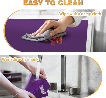 49.2" x 15.7" Large Silicone Mat for Kitchen Counter Protector, Cuttable | Silicon Countertop Protector Mat Heat Resistant Mats for Countertop, Cut to Fit Placemat Ship Roll , Black