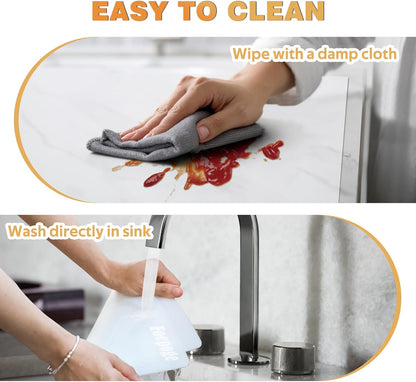 49.2" x 15.7" Large Silicone Mat for Kitchen Counter Protector, Cuttable | Silicon Countertop Protector Mat Heat Resistant Mats for Countertop, Cut to Fit Placemat Ship Roll , Black
