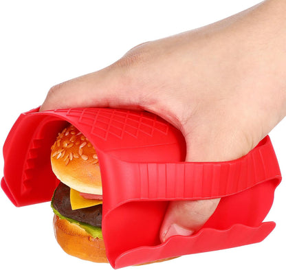 Mini Oven Gloves 2Pcs Silicone Finger Guards Cooking Pinch Mitts Potholder Heat Resistant Non-Slip for Kitchen Cooking Cutting Baking