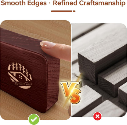 Knife Magnetic Strip, 10 Inch Solid Oak Magnetic Knife Holder for Wall with N52 Super Strong Magnets, Premium Magnetic Knife Strip Organizer for Kitchen Knives & Tools-Renter Friendly