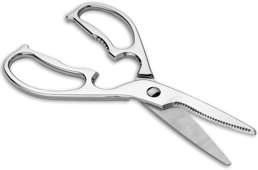 Come Apart Kitchen Shears , Multi-purpose Heavy Duty German Stainless Steel Food Scissors for Cutting Meat Poultry Chicken Vegetable, Durable One Piece Construction, Mirror Finish
