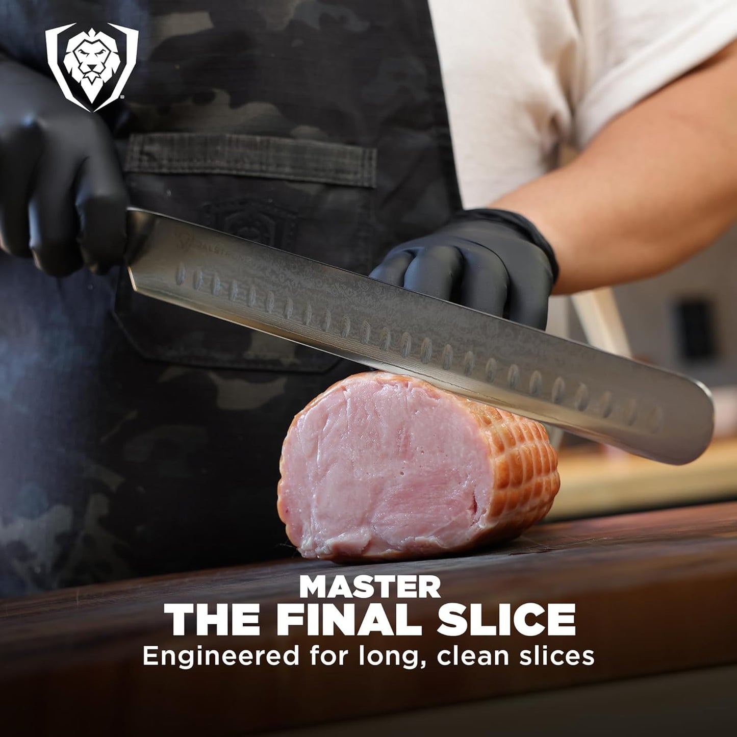 Carving Set — Slicing Knife & Meat Fork — AUS-10V Japanese Steel, 62+ HRC — For Holiday Roast Carving, BBQ Brisket & Whole-Bird Service — G10 Handles, Sheaths, Shogun ELITE, customer support