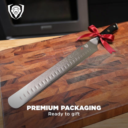 Carving Set — Slicing Knife & Meat Fork — AUS-10V Japanese Steel, 62+ HRC — For Holiday Roast Carving, BBQ Brisket & Whole-Bird Service — G10 Handles, Sheaths, Shogun ELITE, customer support