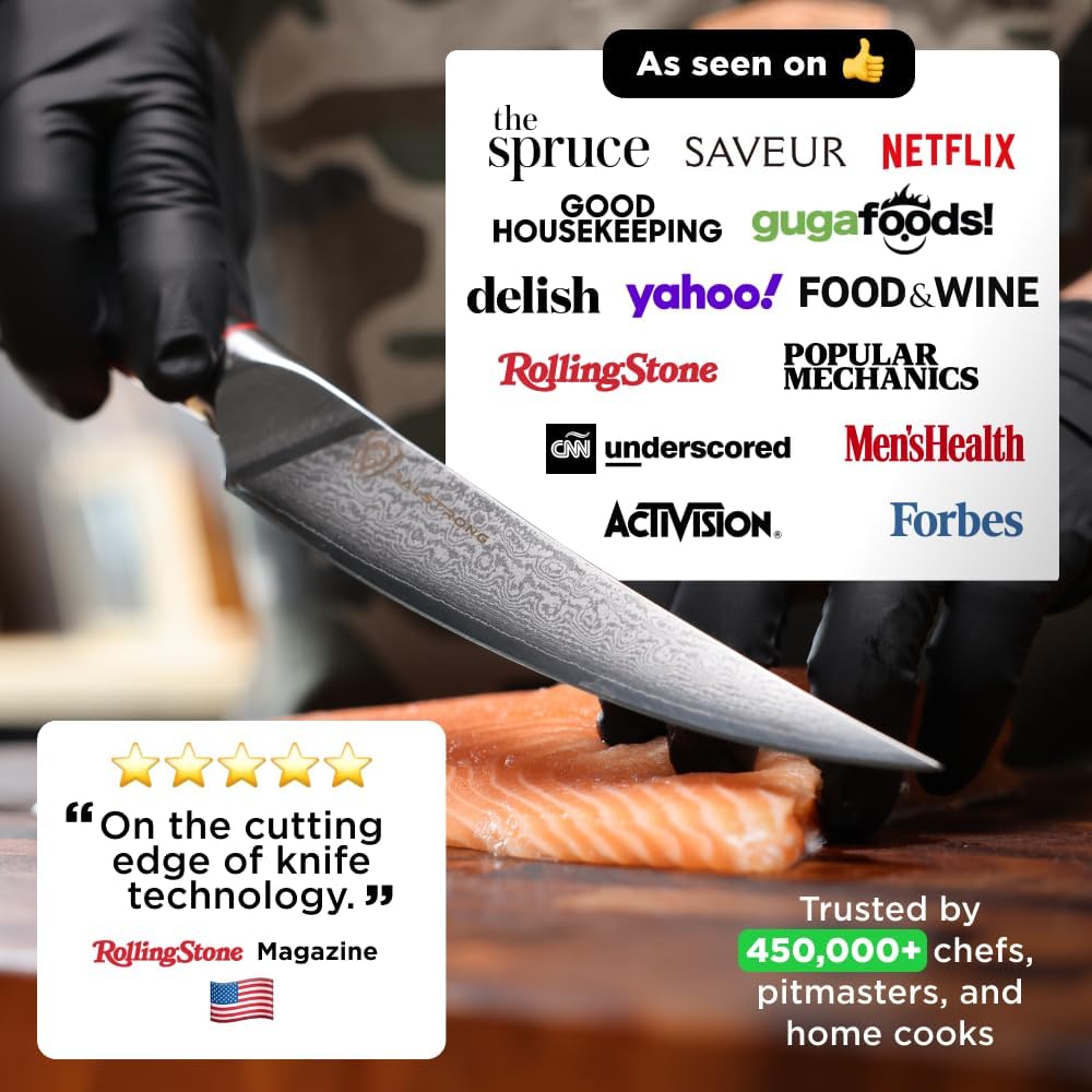 Carving Set — Slicing Knife & Meat Fork — AUS-10V Japanese Steel, 62+ HRC — For Holiday Roast Carving, BBQ Brisket & Whole-Bird Service — G10 Handles, Sheaths, Shogun ELITE, customer support