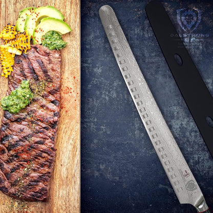 Carving Set — Slicing Knife & Meat Fork — AUS-10V Japanese Steel, 62+ HRC — For Holiday Roast Carving, BBQ Brisket & Whole-Bird Service — G10 Handles, Sheaths, Shogun ELITE, customer support